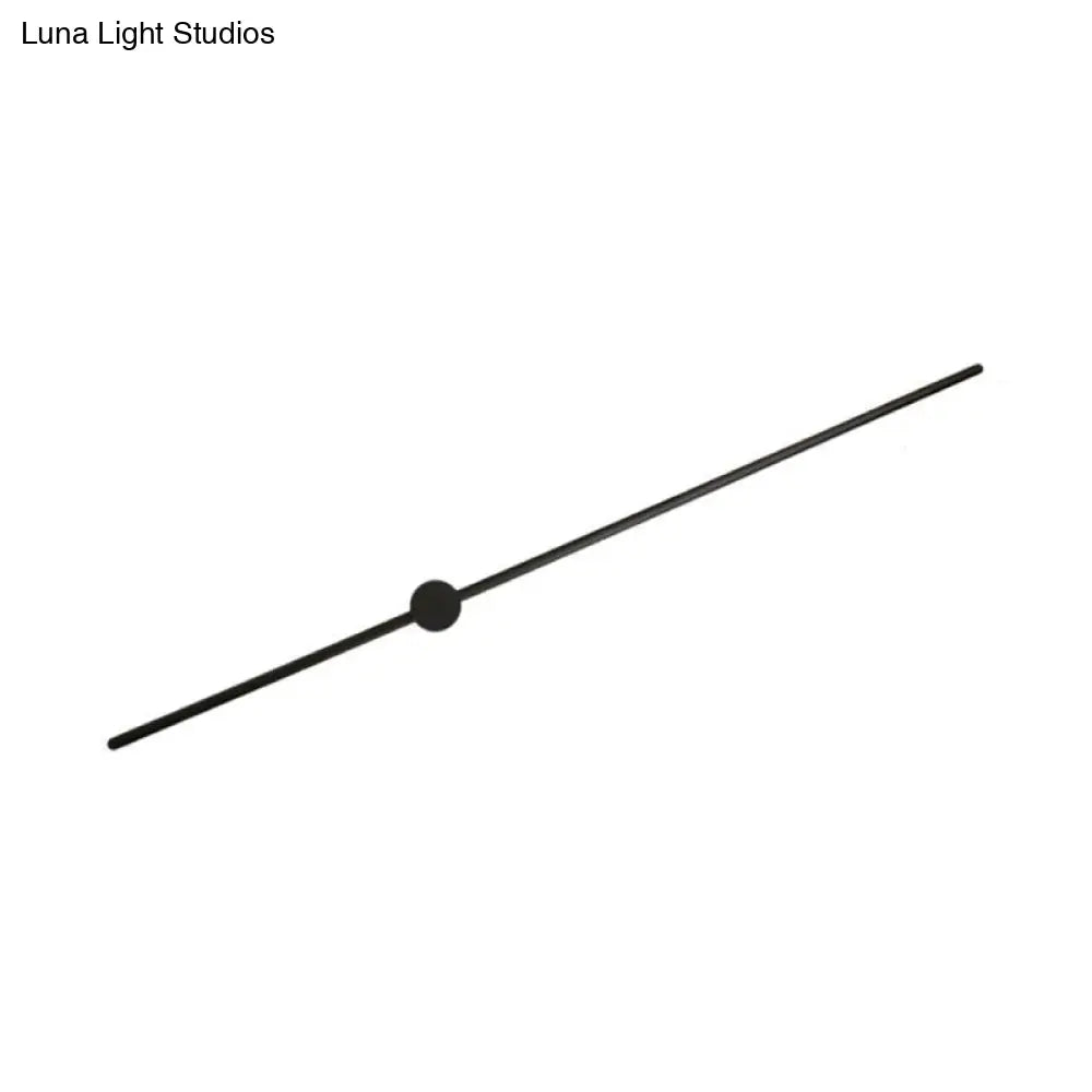 DecorBites™ DecorBites™ Minimalist LED Wall Sconce Lighting in Black Slim Rod Design - Heights of 23.5", 31.5", and 47" - Ideal for Bedroom