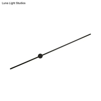 DecorBites™ DecorBites™ Minimalist LED Wall Sconce Lighting in Black Slim Rod Design - Heights of 23.5", 31.5", and 47" - Ideal for Bedroom
