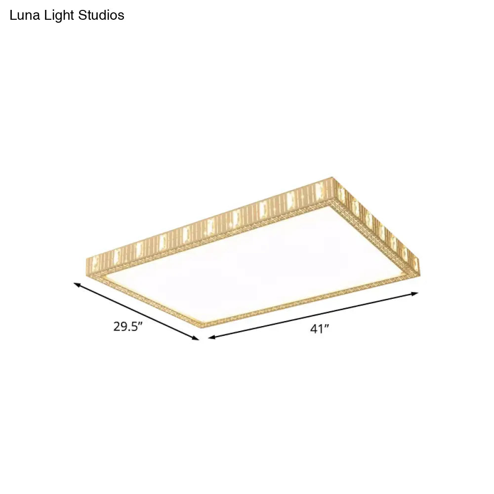DecorBites™ DecorBites™ Minimalist LED White Flushmount Lamp - Ceramics Rectangular Flush Mounted Light