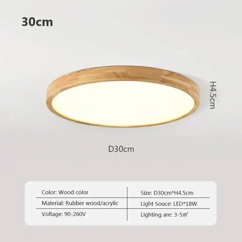 Minimalist led wooden ceiling light with natural wood frame and acrylic diffuser for modern bedroom decorbites led wooden ceiling light