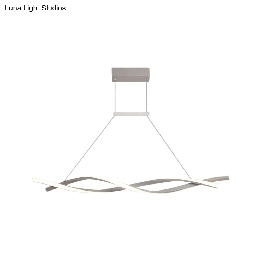 Lámpara colgante lineal LED minimalista DecorBites™ para restaurantes con pantalla acrílica - Negro/Gris, Blanco cálido