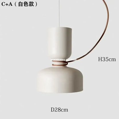 Minimalist off-white ceramic pendant light with brown leather cord for dining room decorbites forged iron chandelier