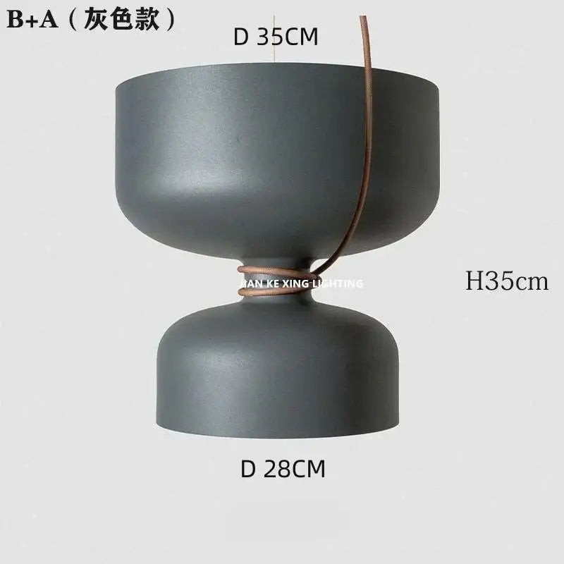 Gray matte-finished ceramic pendant light with leather-wrapped cord for modern decorbites forged iron dining room decor