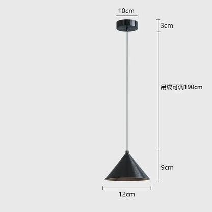 Minimalist black pendant light chandelier with matte finish and adjustable cord for dining room lighting