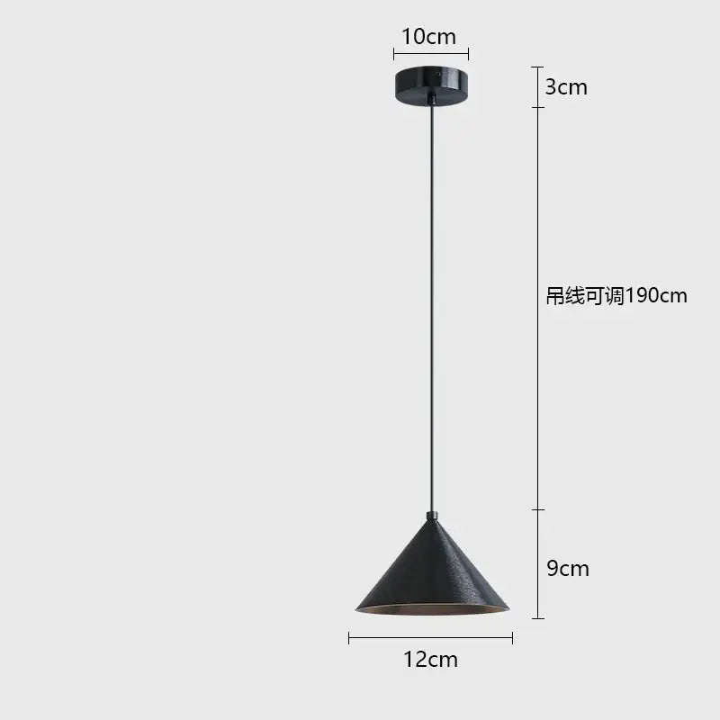 Minimalist black pendant light chandelier with matte finish and adjustable cord for dining room lighting