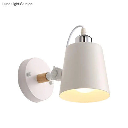 DecorBites™ DecorBites™ Minimalist Metal Conical Sconce Light Fixture - Gray/White/Pink/Yellow/Blue/Green