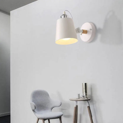 DecorBites™ DecorBites™ Minimalist Metal Conical Sconce Light Fixture - Gray/White/Pink/Yellow/Blue/Green