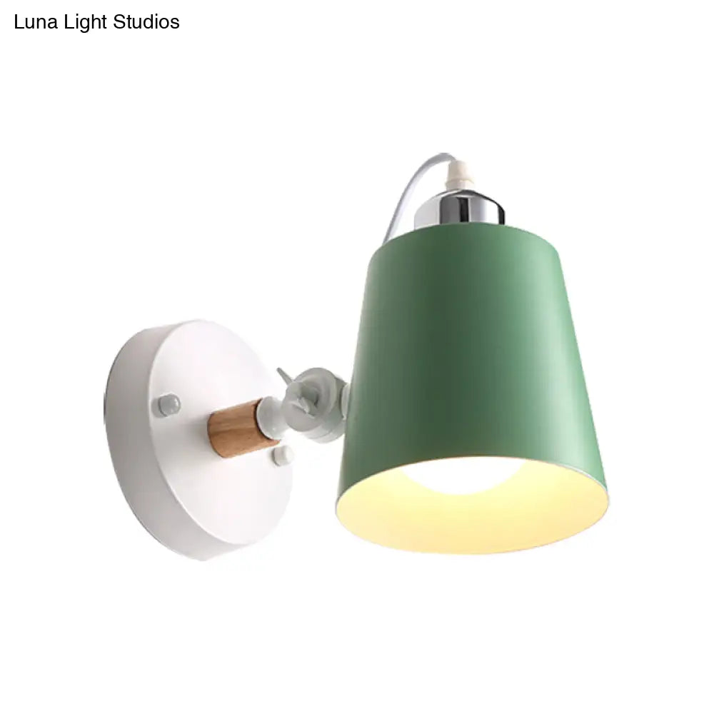 DecorBites™ DecorBites™ Minimalist Metal Conical Sconce Light Fixture - Gray/White/Pink/Yellow/Blue/Green