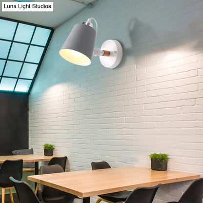 DecorBites™ DecorBites™ Minimalist Metal Conical Sconce Light Fixture - Gray/White/Pink/Yellow/Blue/Green