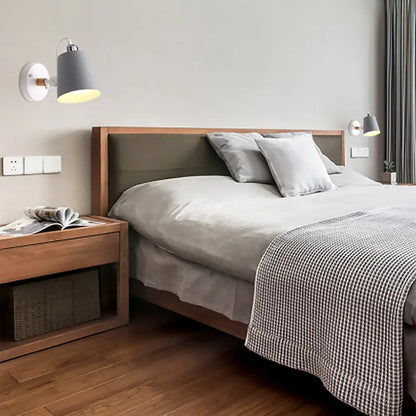 DecorBites™ DecorBites™ Minimalist Metal Conical Sconce Light Fixture - Gray/White/Pink/Yellow/Blue/Green