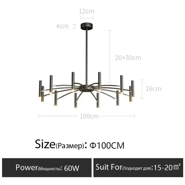 Minimalist Metal G9 Pendant Chandelier - Decorbites