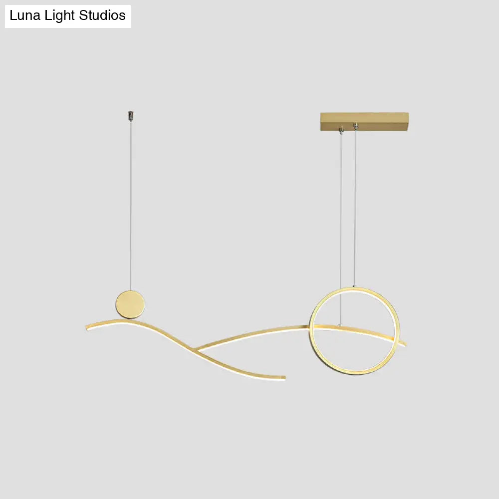 ديكوربايتس™ مصباح LED معدني معلق بسيط لغرفة الطعام وجزيرة المطبخ