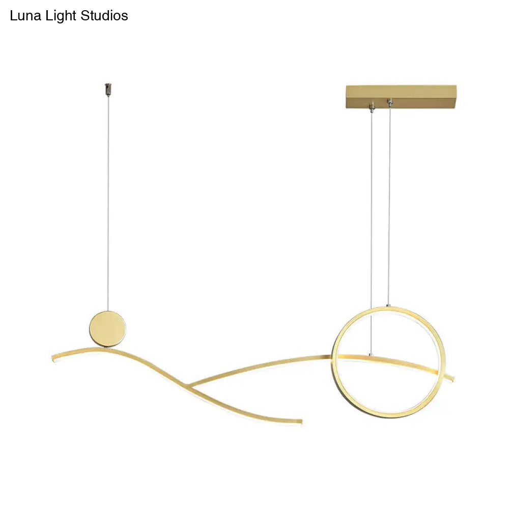 ديكوربايتس™ مصباح LED معدني معلق بسيط لغرفة الطعام وجزيرة المطبخ