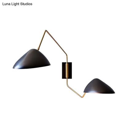 DecorBites™ DecorBites™ Minimalist Metal LED Wall Light with Swing Arm - Perfect for Living Room - Black