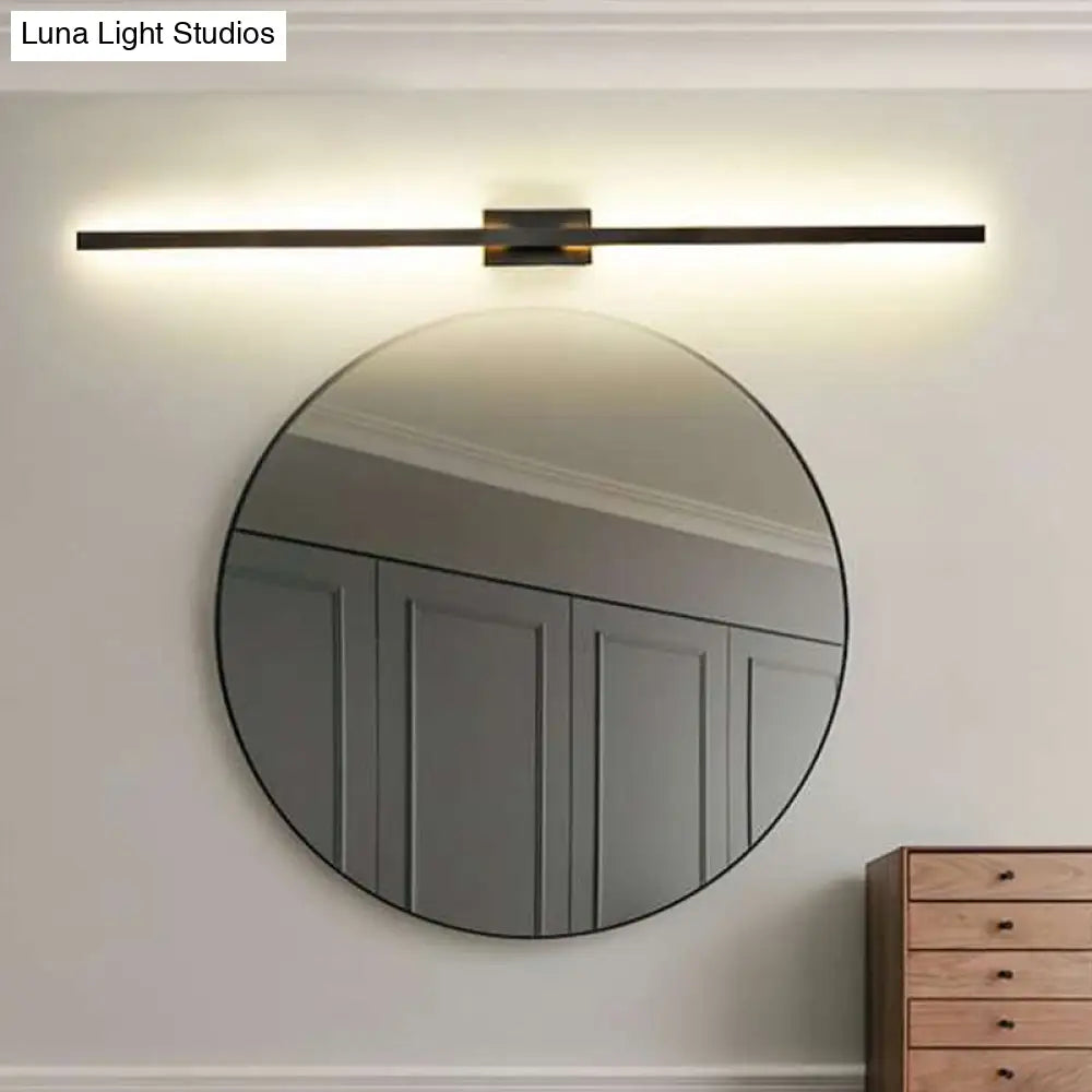 DecorBites™ DecorBites™ Minimalist Metal LED Wall Sconce Light in Black for Drawing Room