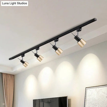 DecorBites™ DecorBites™ Minimalist Metal Semi Flush Mount Track Lighting Fixture for Living Room - Grenade Spotlight