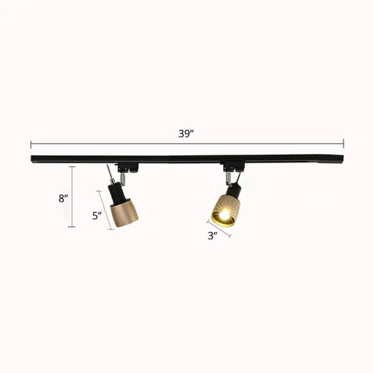 DecorBites™ DecorBites™ Minimalist Metal Semi Flush Mount Track Lighting Fixture for Living Room - Grenade Spotlight