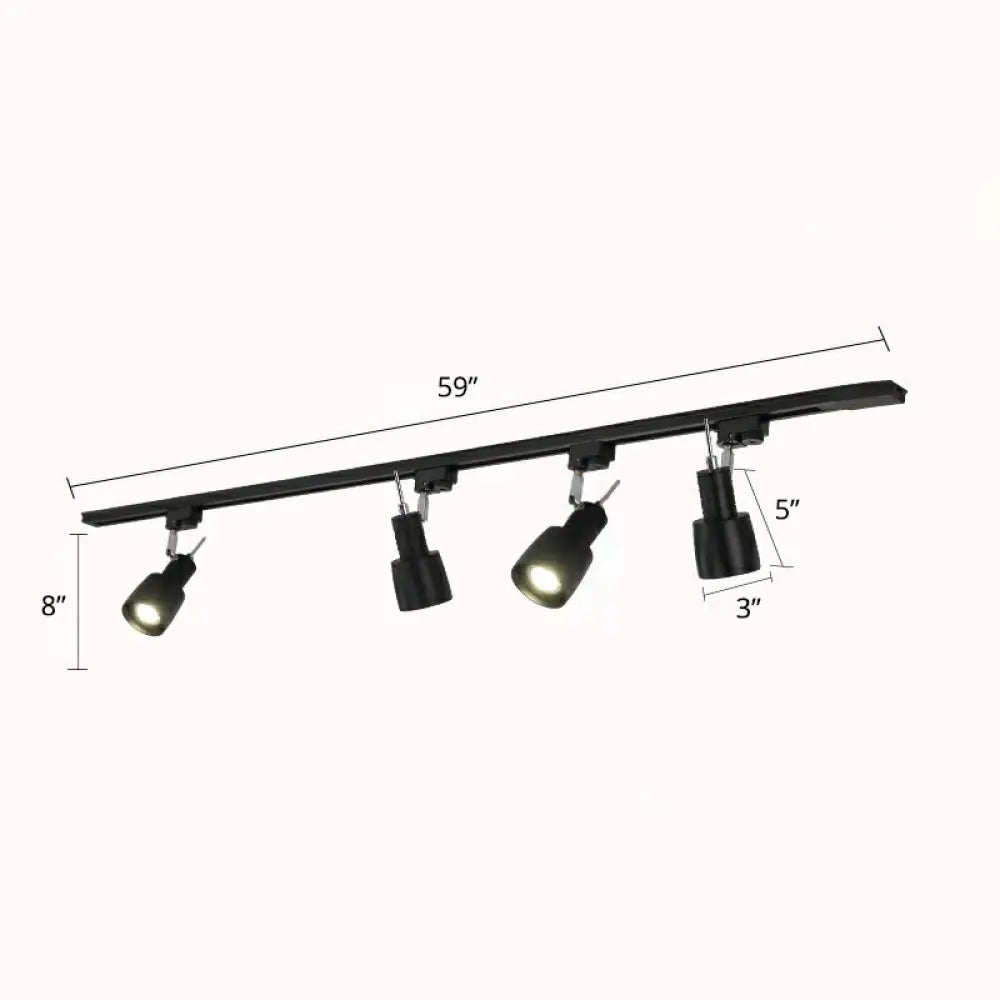 DecorBites™ DecorBites™ Minimalist Metal Semi Flush Mount Track Lighting Fixture for Living Room - Grenade Spotlight