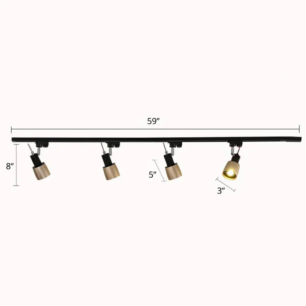 DecorBites™ DecorBites™ Minimalist Metal Semi Flush Mount Track Lighting Fixture for Living Room - Grenade Spotlight