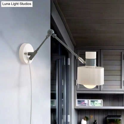 DecorBites™ DecorBites™ Minimalist Metal Wall Sconce Grey Lighting for Living Room - 5.5"/6"/7" with 1 Head