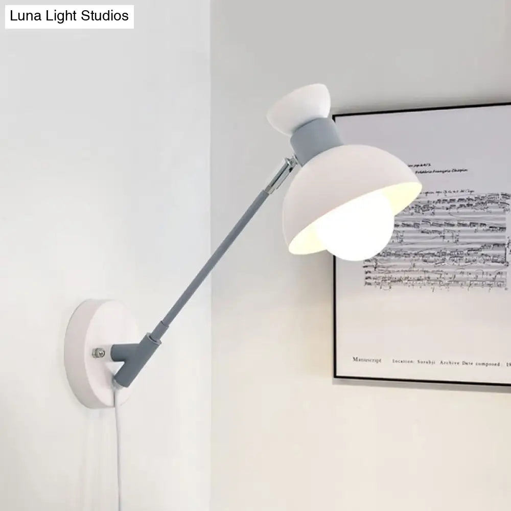 DecorBites™ DecorBites™ Minimalist Metal Wall Sconce Grey Lighting for Living Room - 5.5"/6"/7" with 1 Head