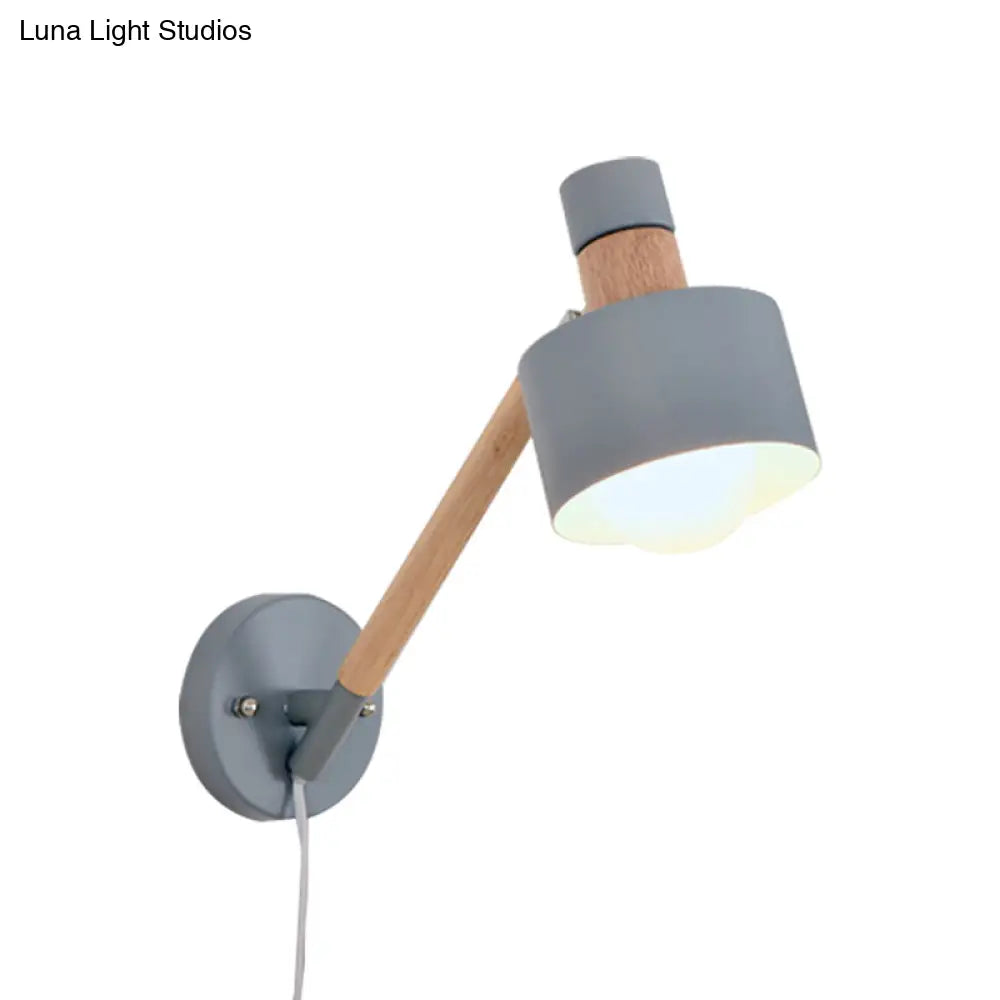 DecorBites™ DecorBites™ Minimalist Metal Wall Sconce Grey Lighting for Living Room - 5.5"/6"/7" with 1 Head