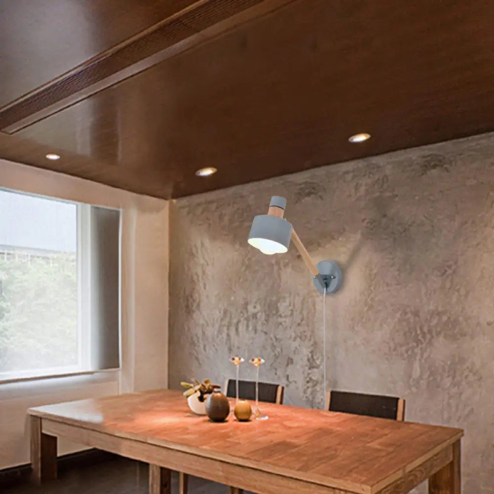 DecorBites™ DecorBites™ Minimalist Metal Wall Sconce Grey Lighting for Living Room - 5.5"/6"/7" with 1 Head