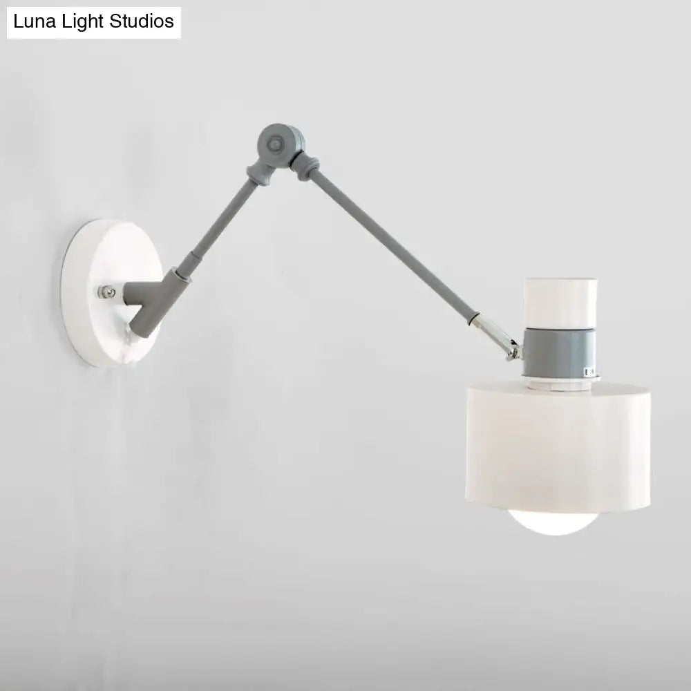 DecorBites™ DecorBites™ Minimalist Metal Wall Sconce Grey Lighting for Living Room - 5.5"/6"/7" with 1 Head