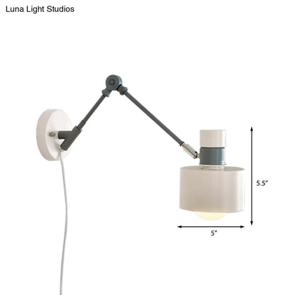 DecorBites™ DecorBites™ Minimalist Metal Wall Sconce Grey Lighting for Living Room - 5.5"/6"/7" with 1 Head