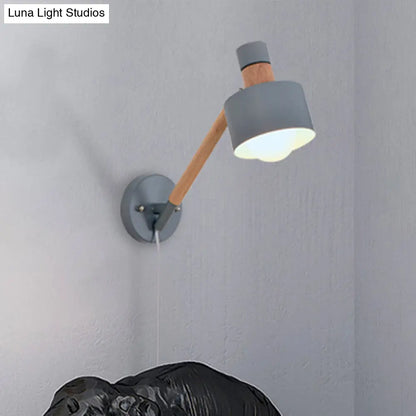 DecorBites™ DecorBites™ Minimalist Metal Wall Sconce Grey Lighting for Living Room - 5.5"/6"/7" with 1 Head