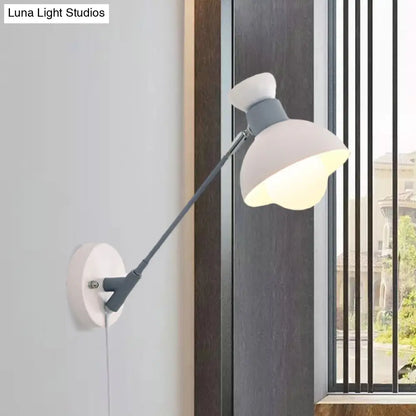 DecorBites™ DecorBites™ Minimalist Metal Wall Sconce Grey Lighting for Living Room - 5.5"/6"/7" with 1 Head
