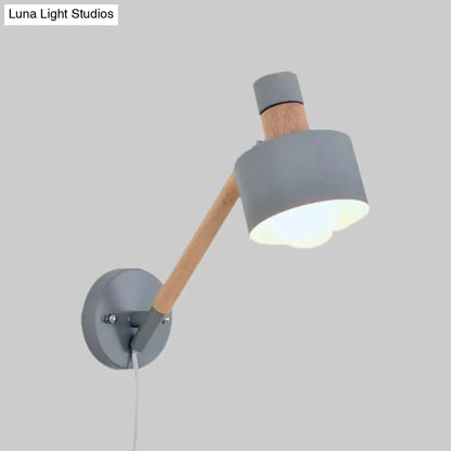 DecorBites™ DecorBites™ Minimalist Metal Wall Sconce Grey Lighting for Living Room - 5.5"/6"/7" with 1 Head