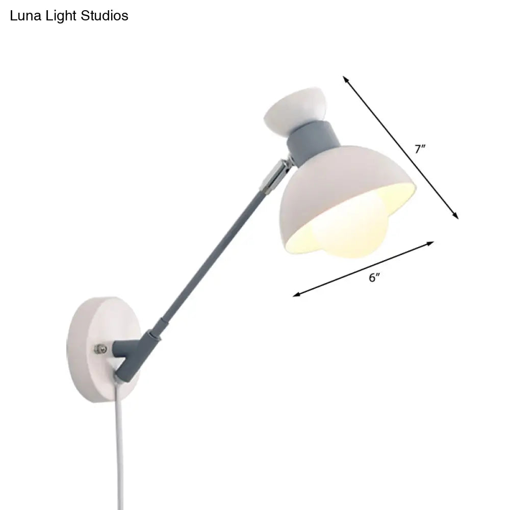 DecorBites™ DecorBites™ Minimalist Metal Wall Sconce Grey Lighting for Living Room - 5.5"/6"/7" with 1 Head