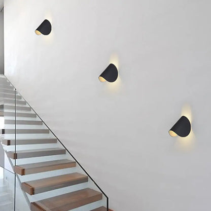 DecorBites™ DecorBites™ Minimalist Metallic LED Curved Wall Light for Living Room