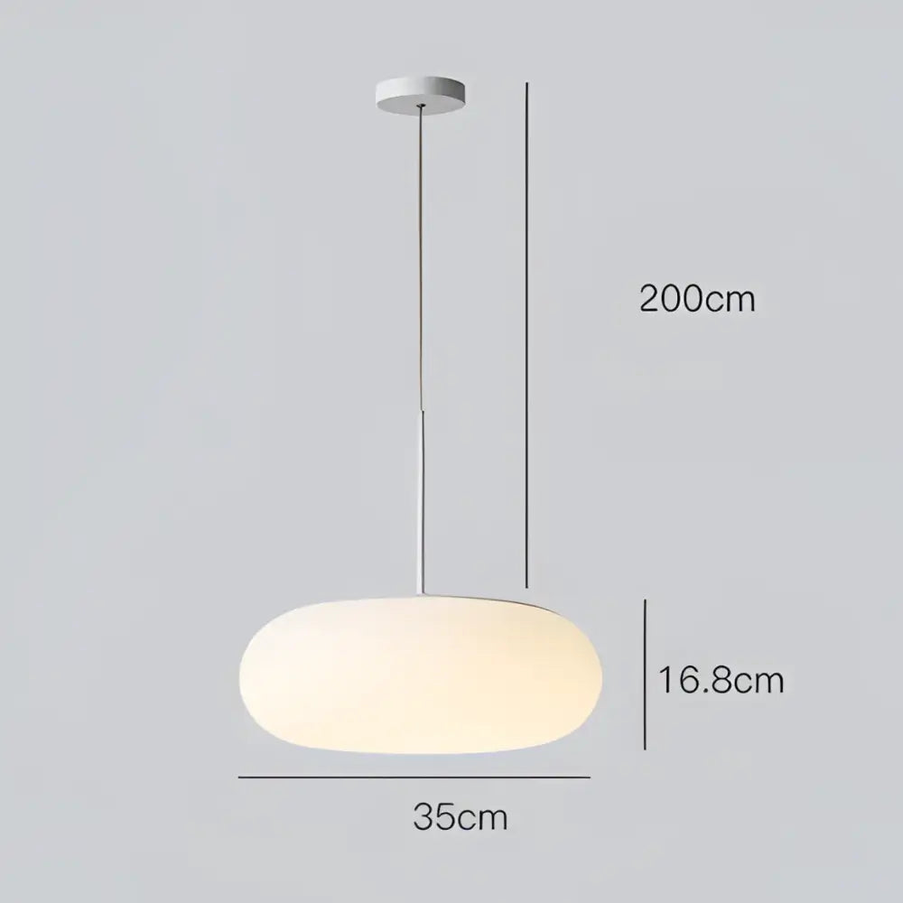 Modern white frosted glass pendant lamp with oval diffuser and metal suspension for decorbites big ball pendant decor