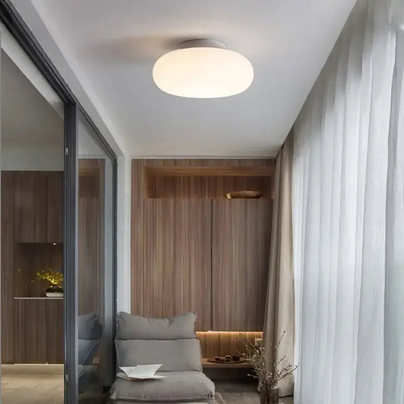 Minimalist oval white frosted glass big ball pendant lamp with soft white glow for modern living room decorbites big ball pendant