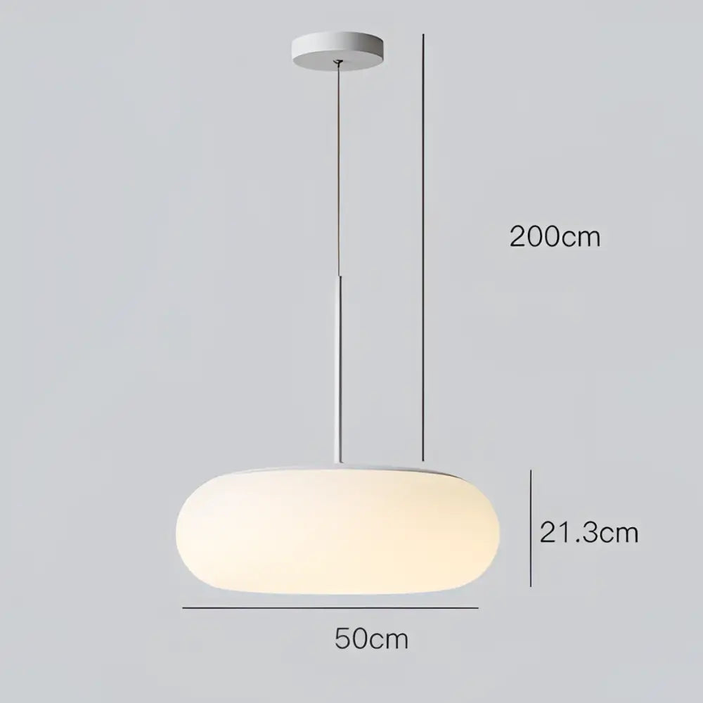 Minimalist oval white frosted glass big ball pendant lamp with sleek stem emitting warm glow for living room decorbites big ball pendant lamp