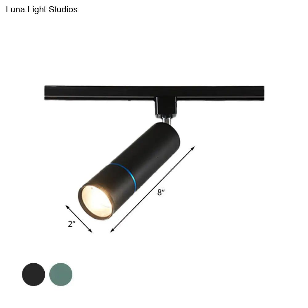 DecorBites™ DecorBites™ Minimalist Pipe LED Ceiling Light in Green/Black for Restaurants - Semi Flush Mount