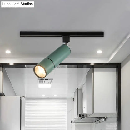 DecorBites™ DecorBites™ Minimalist Pipe LED Ceiling Light in Green/Black for Restaurants - Semi Flush Mount