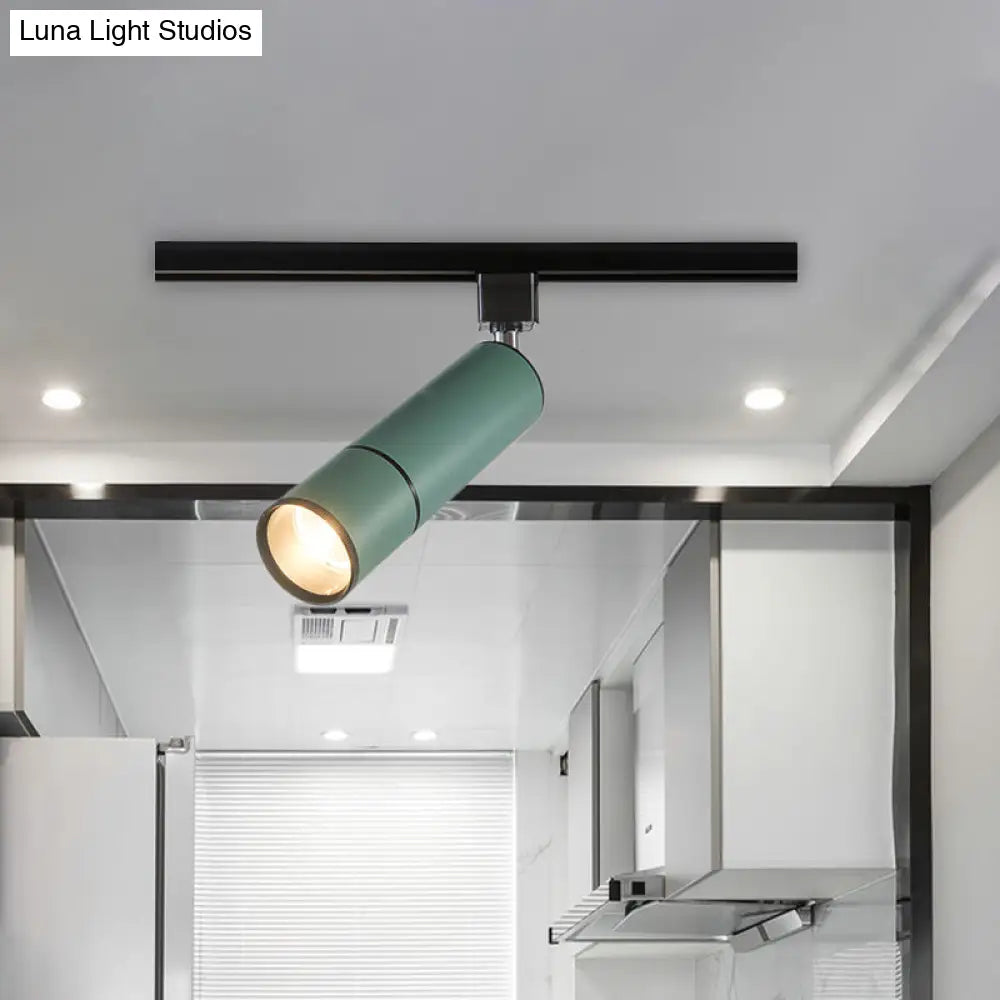 DecorBites™ DecorBites™ Minimalist Pipe LED Ceiling Light in Green/Black for Restaurants - Semi Flush Mount