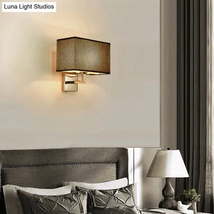 DecorBites™ DecorBites™ Minimalist Rectangular Fabric Wall Lamp - 1 Head, Ideal for Bedroom Lighting