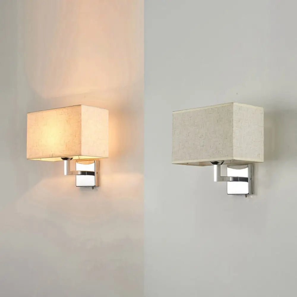 DecorBites™ DecorBites™ Minimalist Rectangular Fabric Wall Lamp - 1 Head, Ideal for Bedroom Lighting