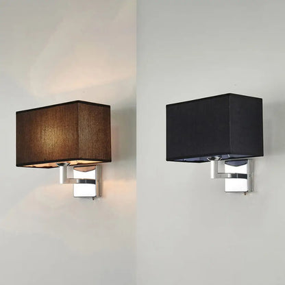 DecorBites™ DecorBites™ Minimalist Rectangular Fabric Wall Lamp - 1 Head, Ideal for Bedroom Lighting