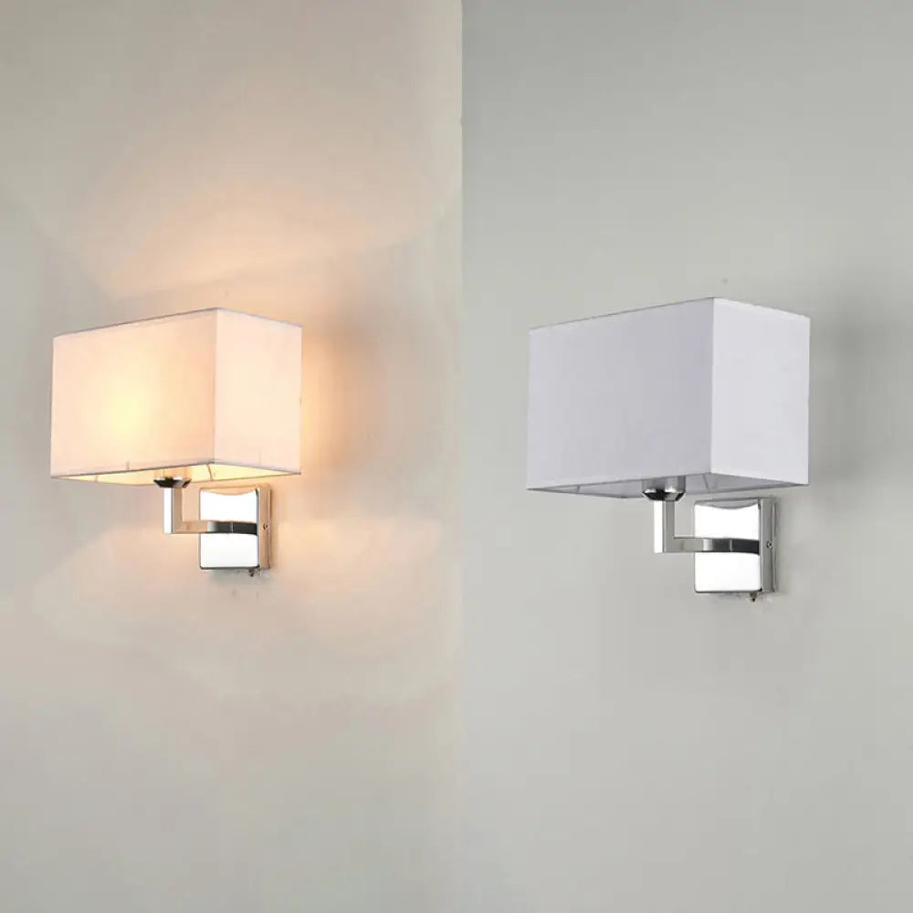 DecorBites™ DecorBites™ Minimalist Rectangular Fabric Wall Lamp - 1 Head, Ideal for Bedroom Lighting