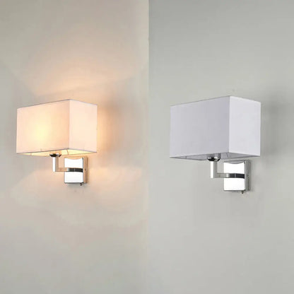 DecorBites™ DecorBites™ Minimalist Rectangular Fabric Wall Lamp - 1 Head, Ideal for Bedroom Lighting
