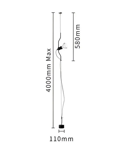 Black minimalist pendant lamp with sleek curved wire design for modern living room decorbites adjustable led chandelier