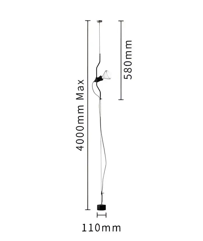 Black minimalist pendant lamp with sleek curved wire design for modern living room decorbites adjustable led chandelier