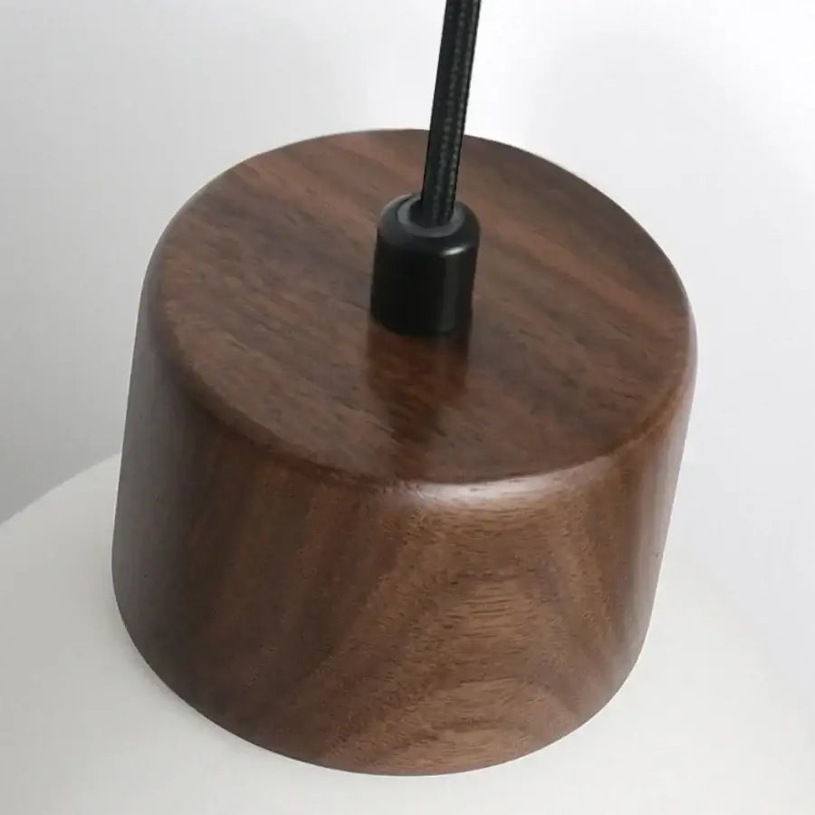 Dark brown wooden pendant lamp base with black cable for minimalist ribbed decorbites ceramic led wall lamp bedroom use