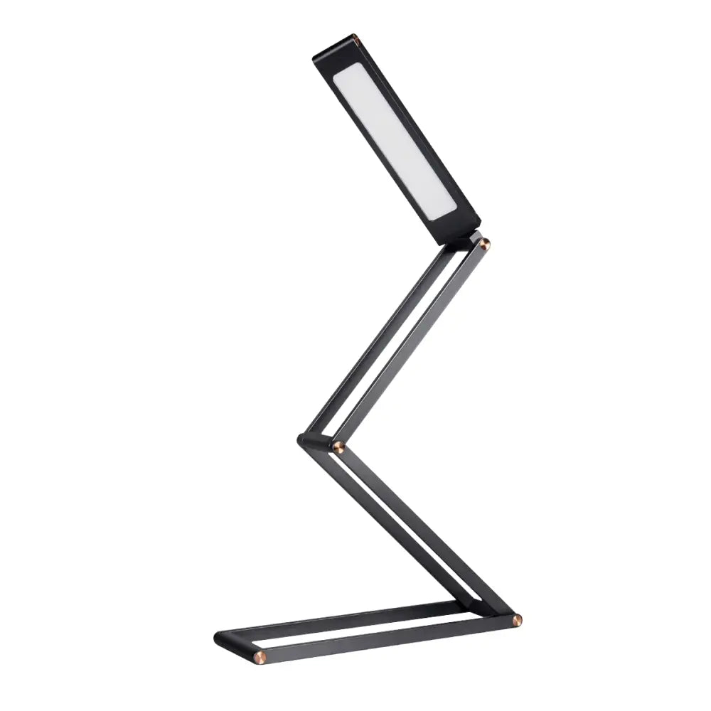 Black foldable dimmable led desk lamp with metallic joints for minimalist study room decorbites dimmable led design