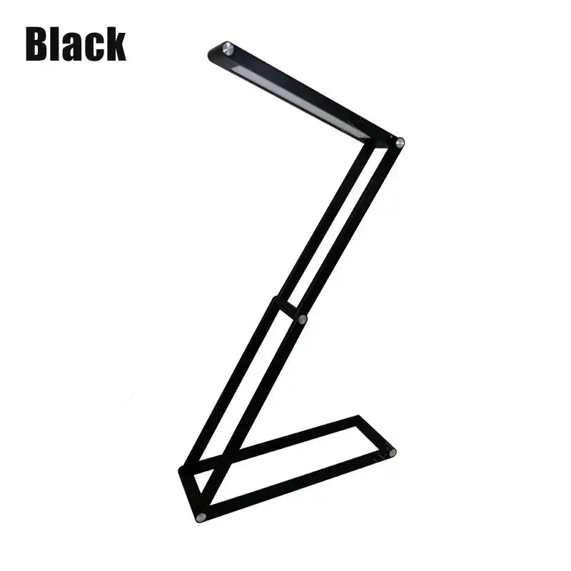 Black z-shaped adjustable decorbites dimmable led desk lamp with sleek metal frame ideal for study room decor
